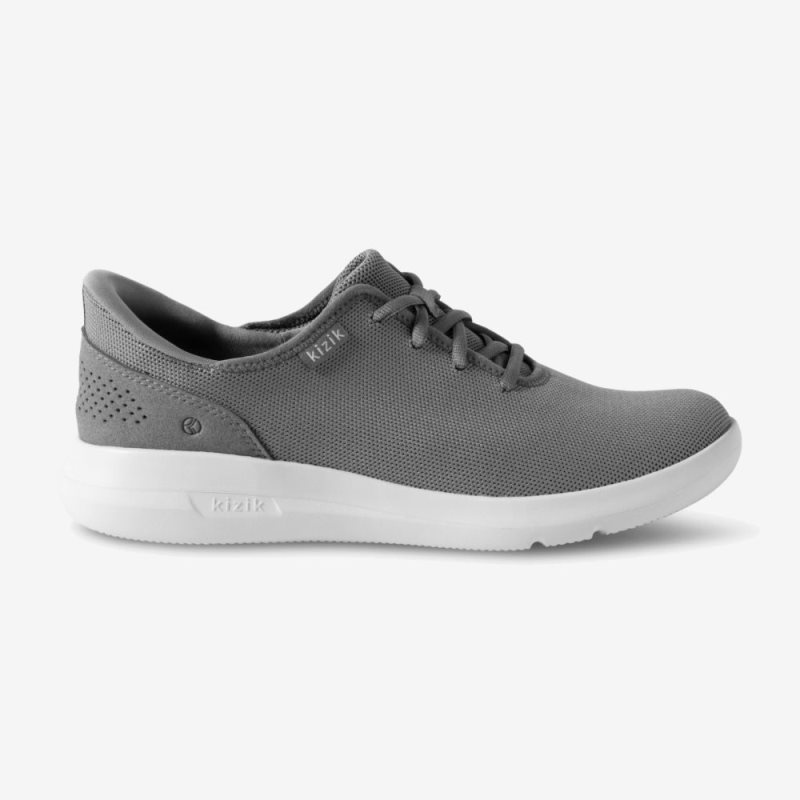 Basket Kizik Madrid Eco Knit Femme Grise Clair | SLRA3670
