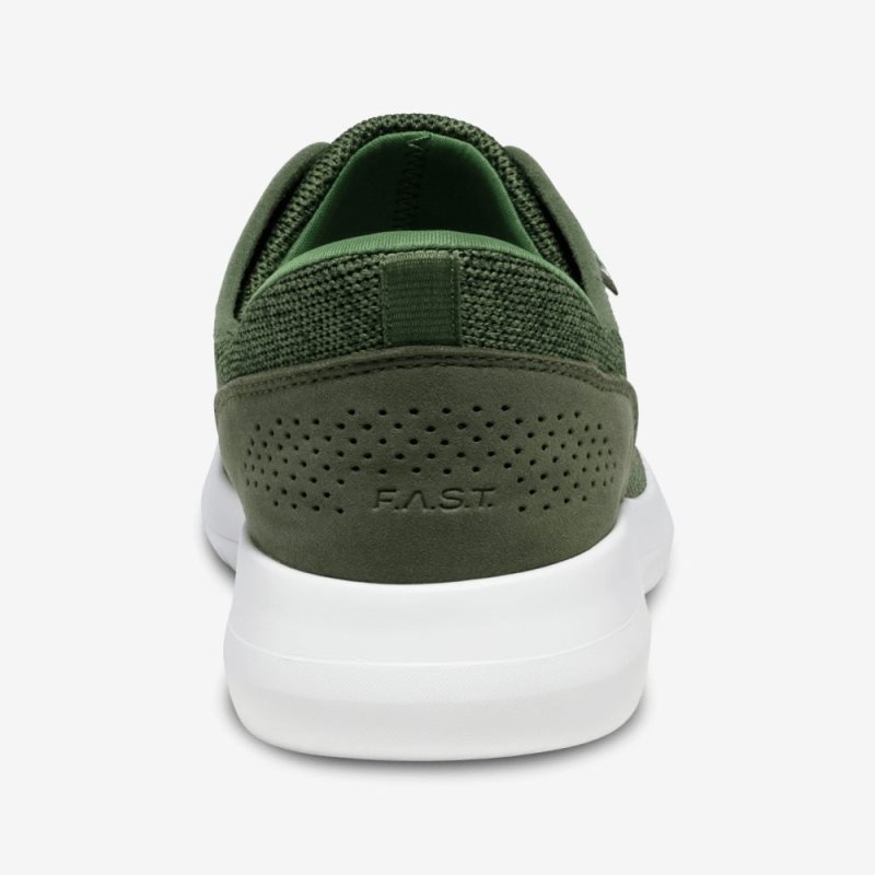 Basket Kizik Madrid Eco Knit Femme Vert Olive | CRVP5594