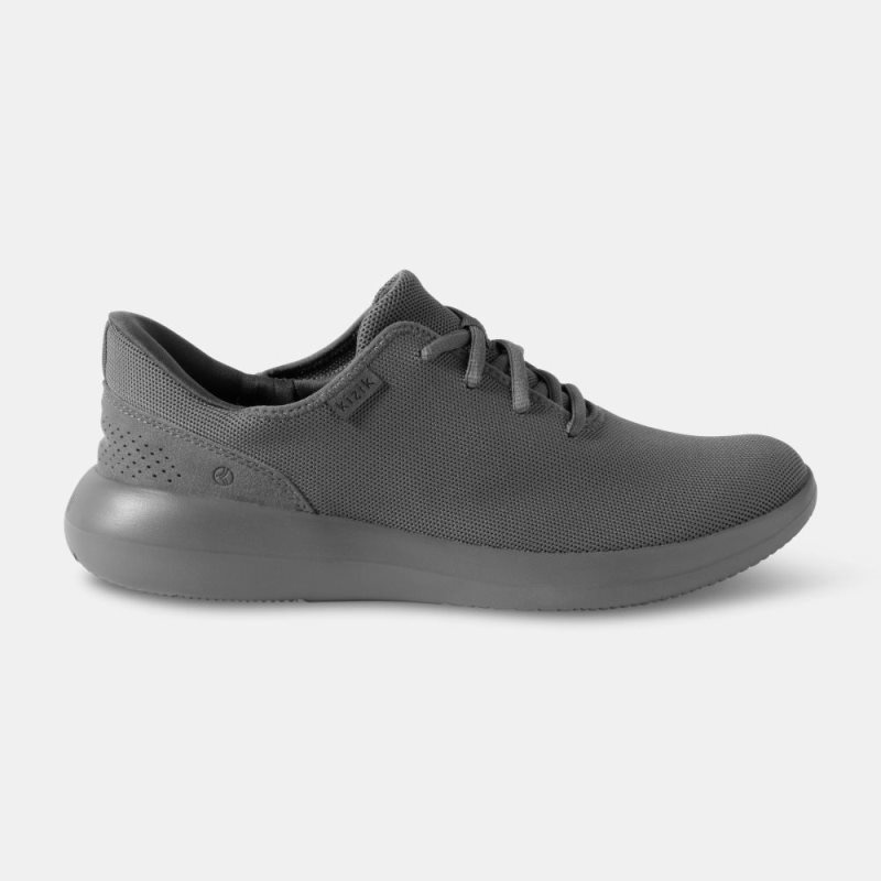Basket Kizik Madrid Eco Knit Homme Grise Foncé | BCCS5582