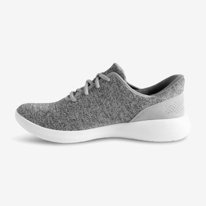Basket Kizik Madrid Eco Knit Homme Rouge Grise | LDMH1429