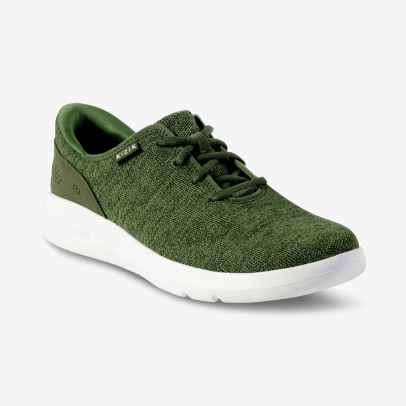 Basket Kizik Madrid Eco Knit Homme Vert Olive | IOJJ6688